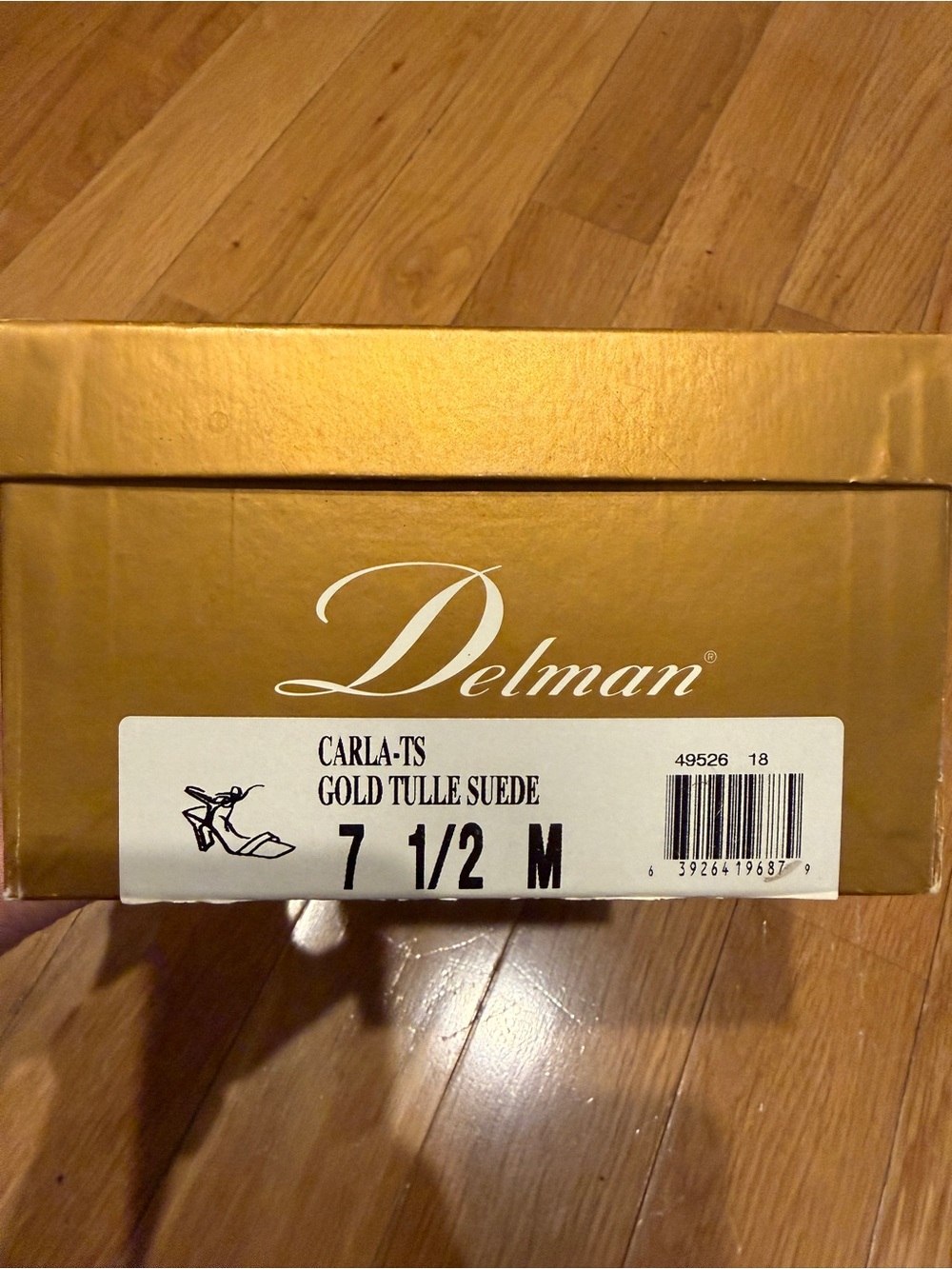 Vintage Delman Shoes- Gold Turtle Suede- original box- never worn